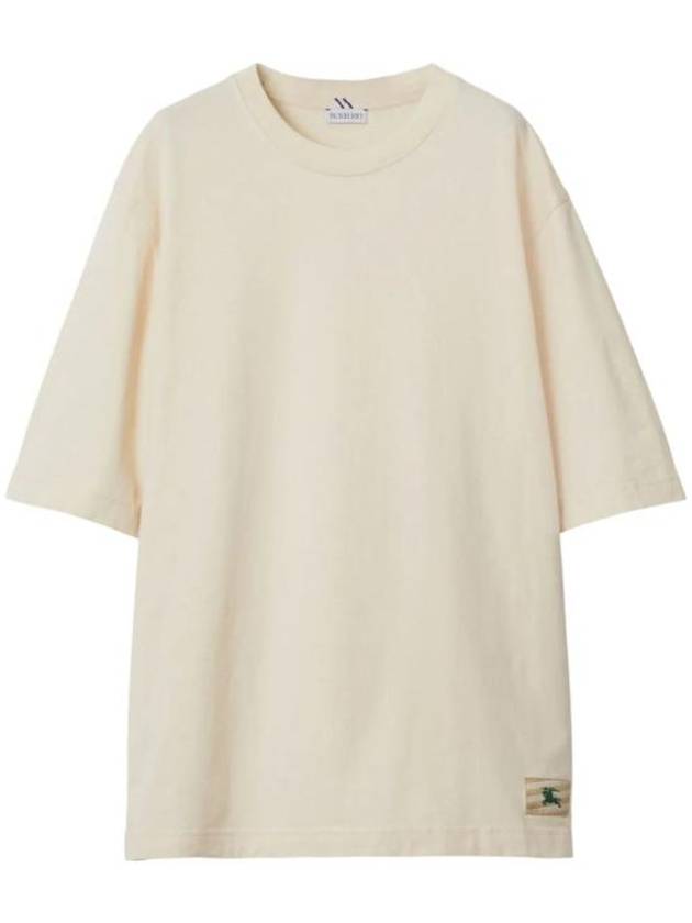 Burberry Cotton Short Sleeve T-Shirt Ivory