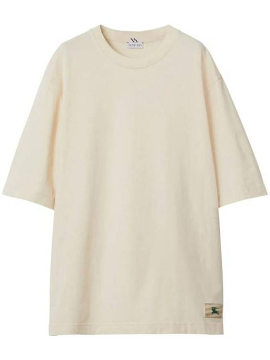 Burberry Cotton Short Sleeve T-Shirt Ivory