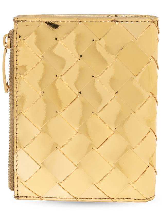 Bottega Veneta Small Intrecciato Fold Zipper Wallet 742330