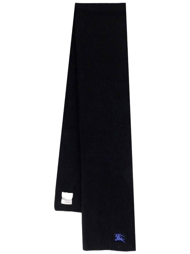 Burberry EKD Rib Cashmere Scarf Black