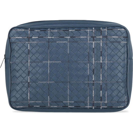 Bottega Veneta Metropolis Leather Wash Bag ONE SIZE Blue