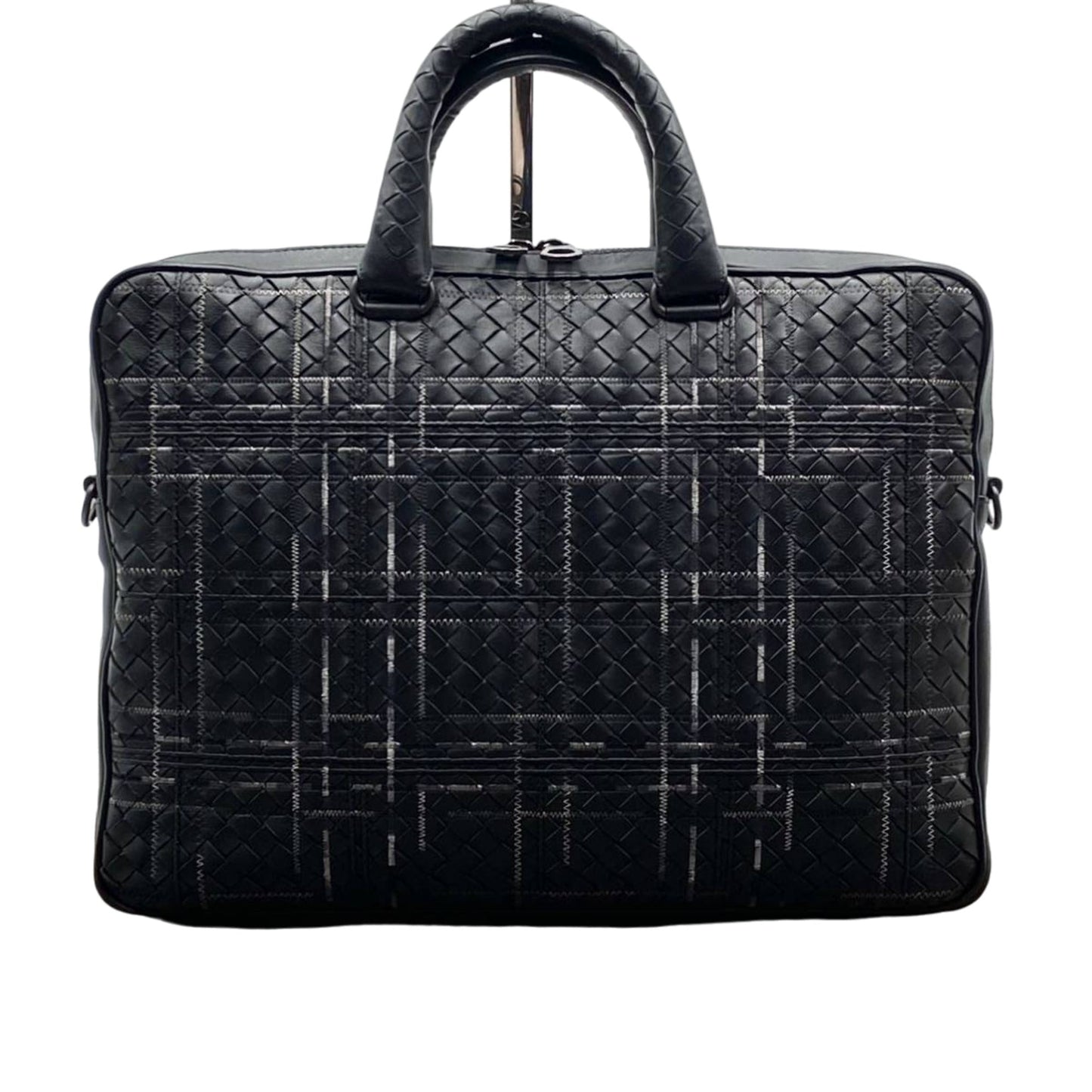 Bottega Veneta Atlas Intrecciato Leather Briefcase ONE SIZE Black