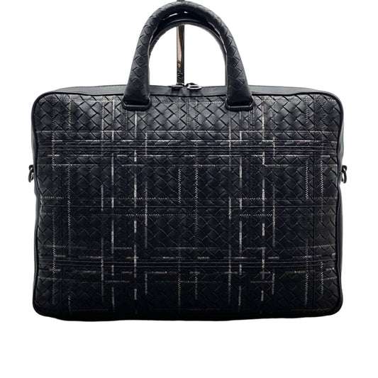 Bottega Veneta Atlas Intrecciato Leather Briefcase ONE SIZE Black