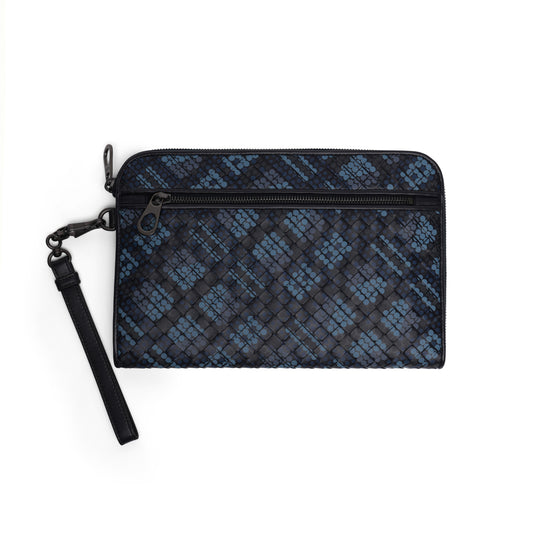 Bottega Veneta Intrecciato Polka Dot Document Case Wristlet ONE SIZE Black,Blue