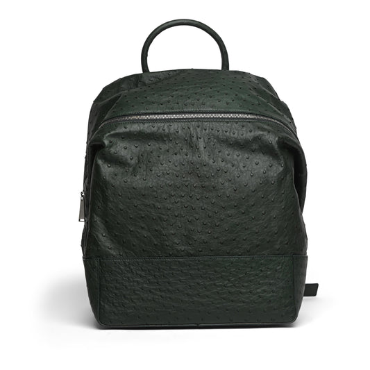 Bottega Veneta Ostrich Leather Backpack ONE SIZE Green