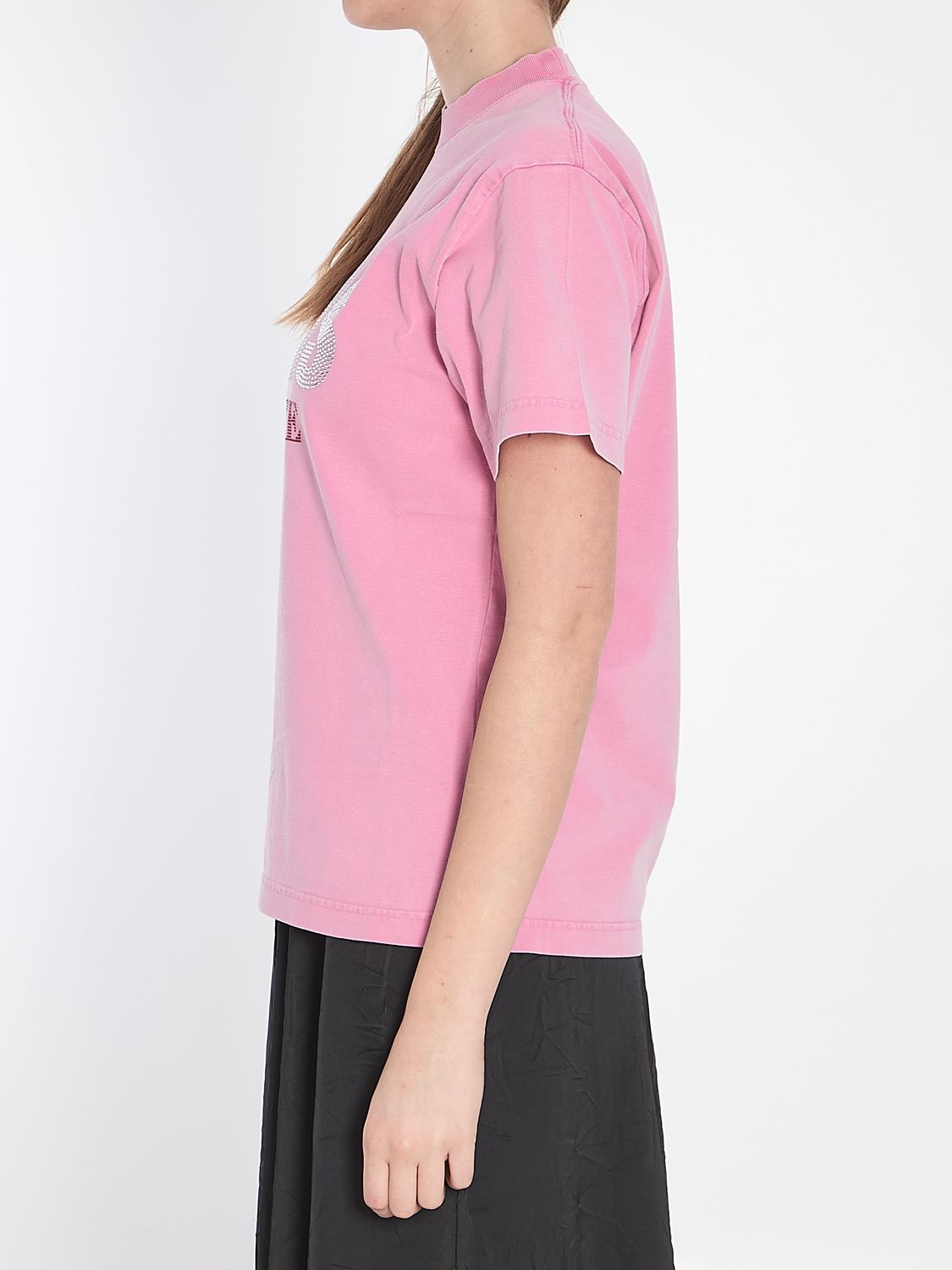 BALENCIAGA Mini Vintage Cotton Strass T-Shirt - Women's