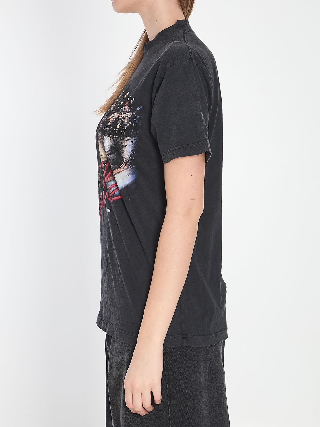 BALENCIAGA Crinkled Cotton Short-Sleeve Crewneck T-Shirt - Size M