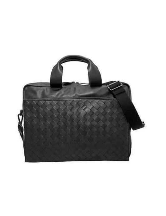 Bottega Veneta Intrecciato Ultra-light Leather Briefcase ONE SIZE Black