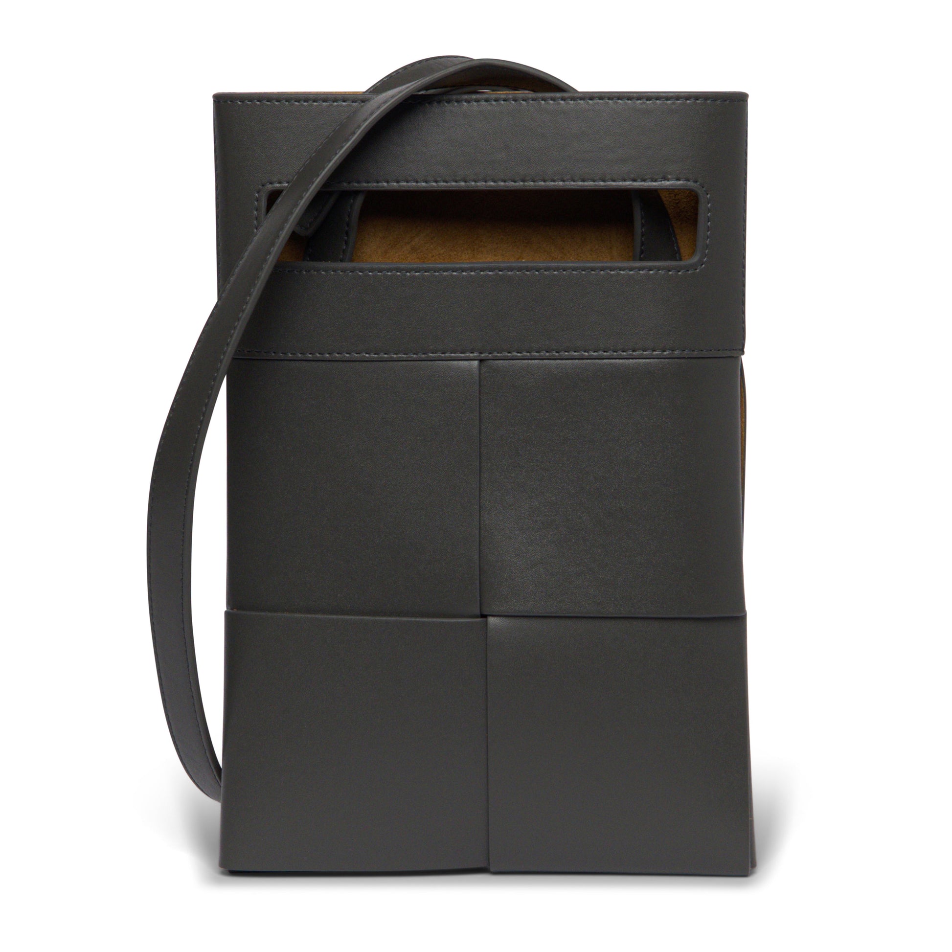 Bottega Veneta Calfskin Crossbody Bag ONE SIZE Grey