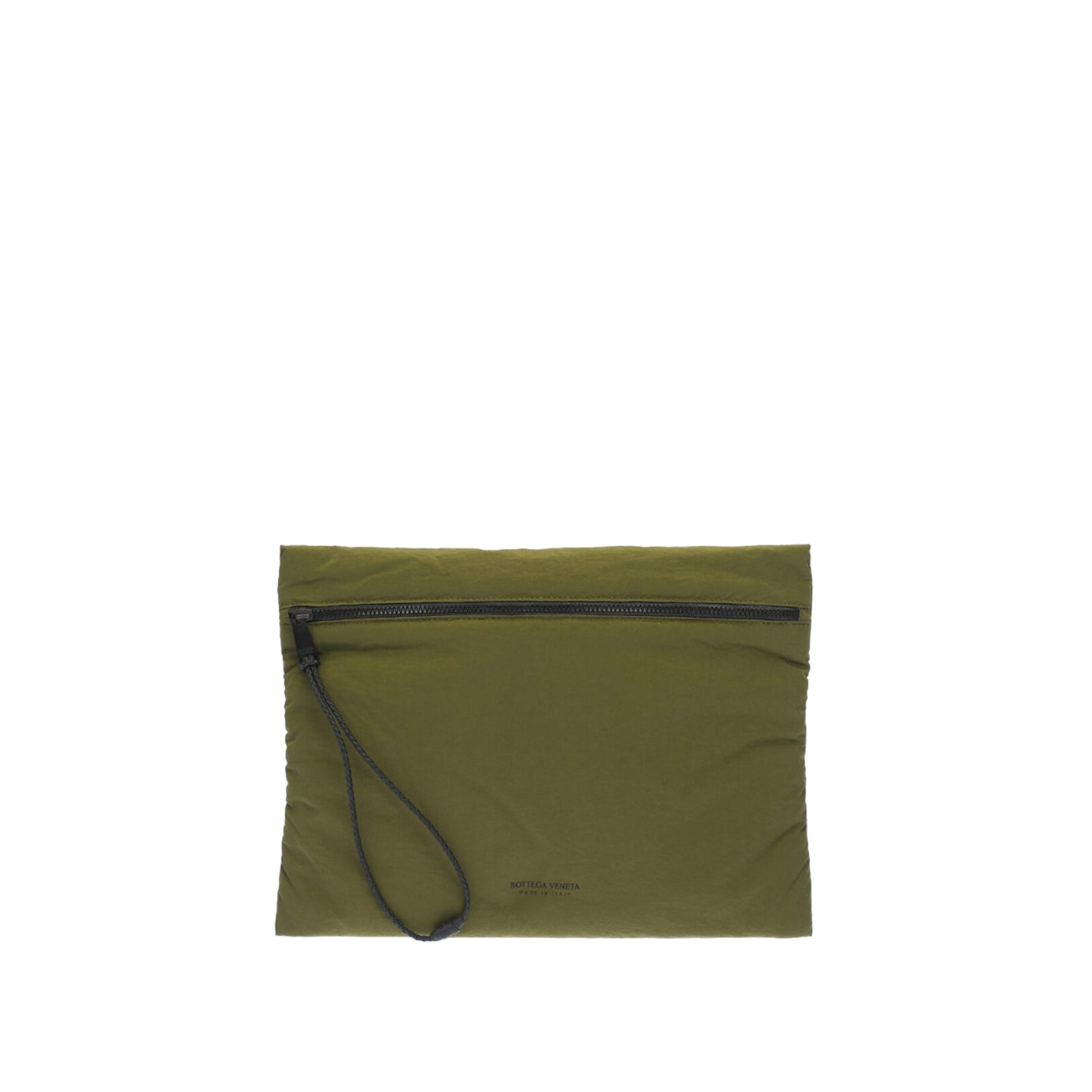 Bottega Veneta Logo Printed Pouch ONE SIZE Green