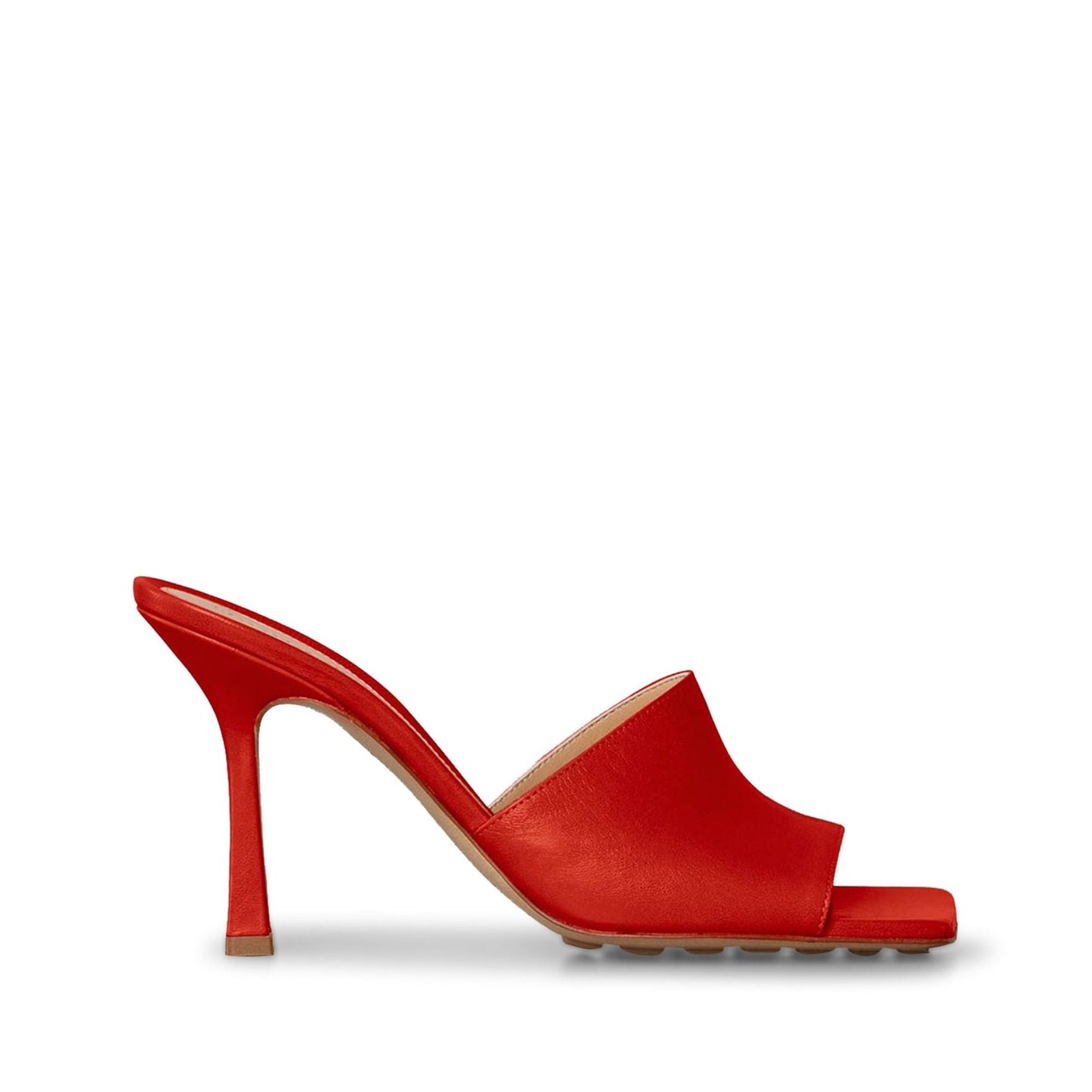 Bottega Veneta Stretch Heeled Mules 38 Red