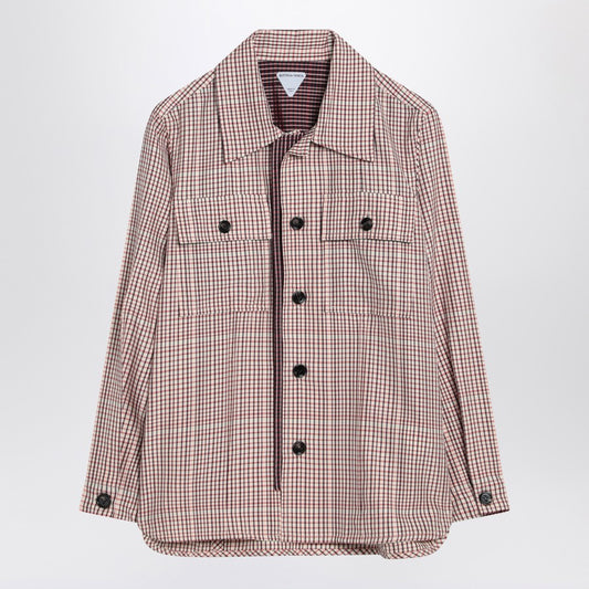 Bottega Veneta Women Pearl/Abyss/Scarlet Checked Shirt