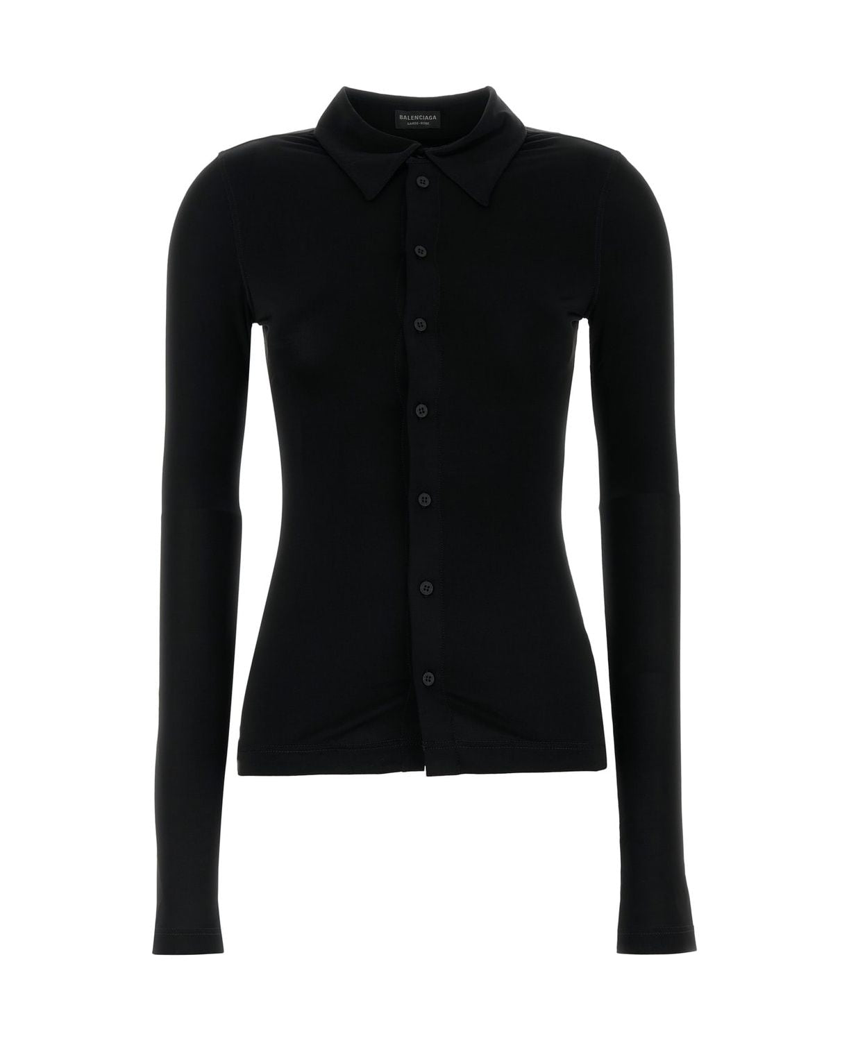 BALENCIAGA Women's Fitted Stretch Viscose Long-Sleeved Shirt