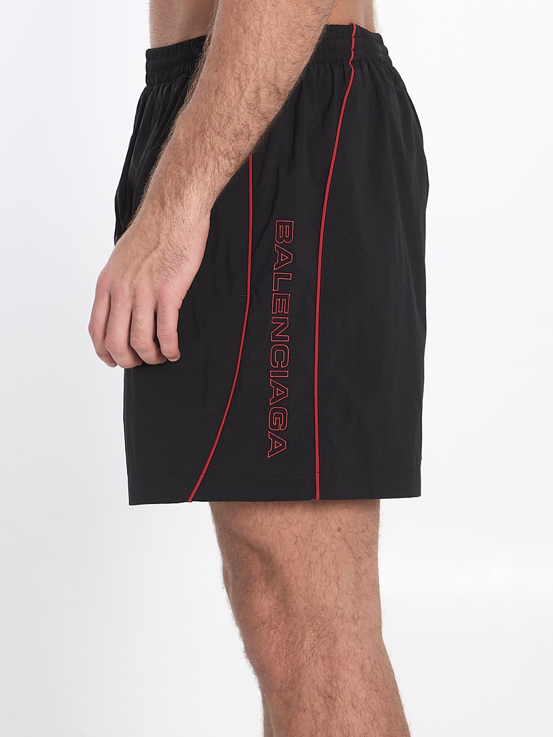 BALENCIAGA Mini Bermuda Shorts with Bold Logo - Men's Regular Fit