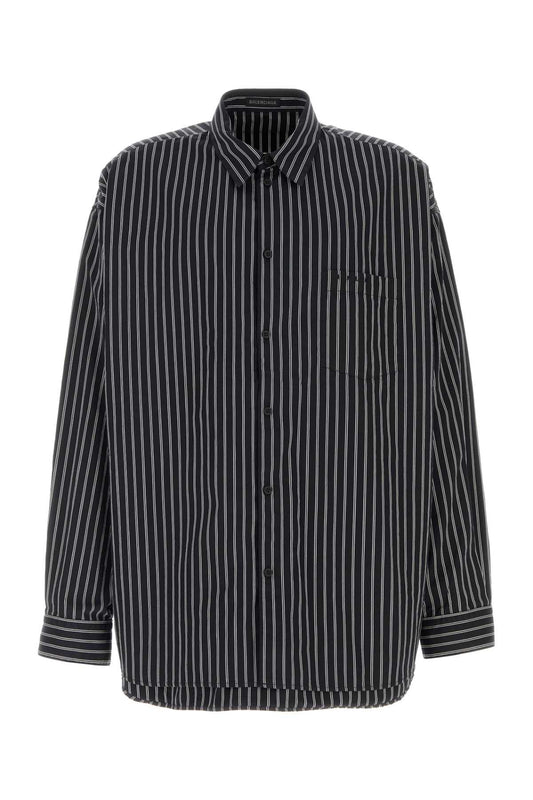 BALENCIAGA Embroidered Poplin Oversize Shirt