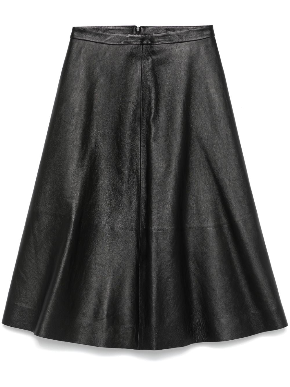 BALENCIAGA Flared Leather Skirt - High Waist Design