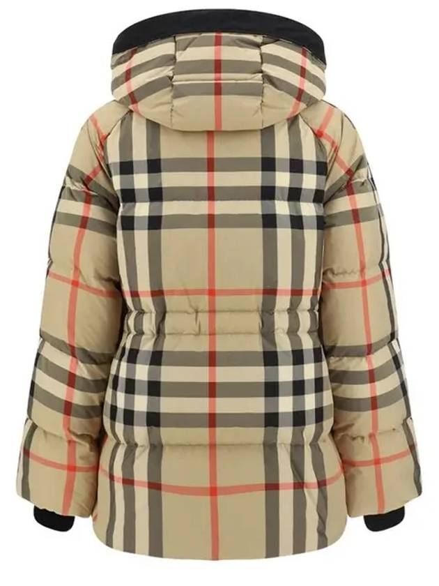 Burberry Women's Detachable Check Hooded Padding Archive Beige