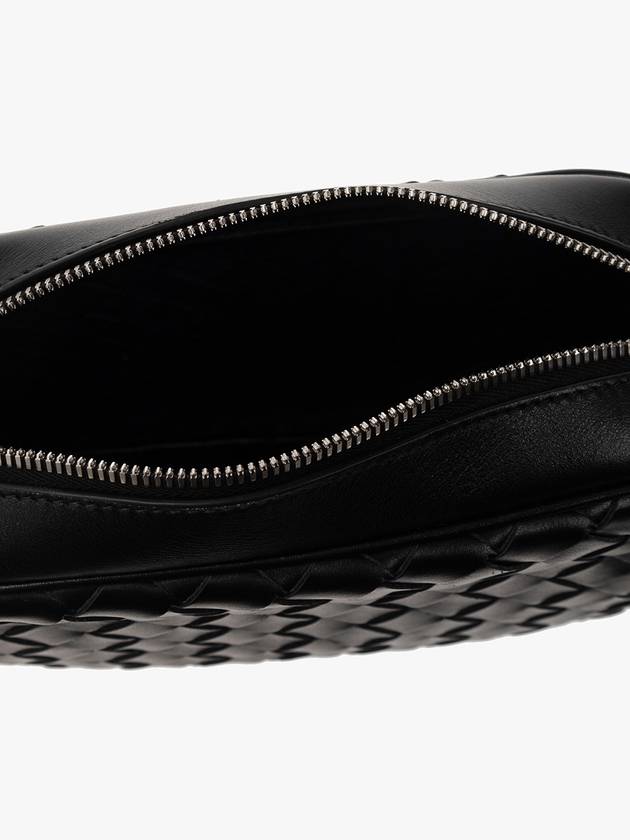 Bottega Veneta Classic Intrecciato Small Camera Cross Bag Black