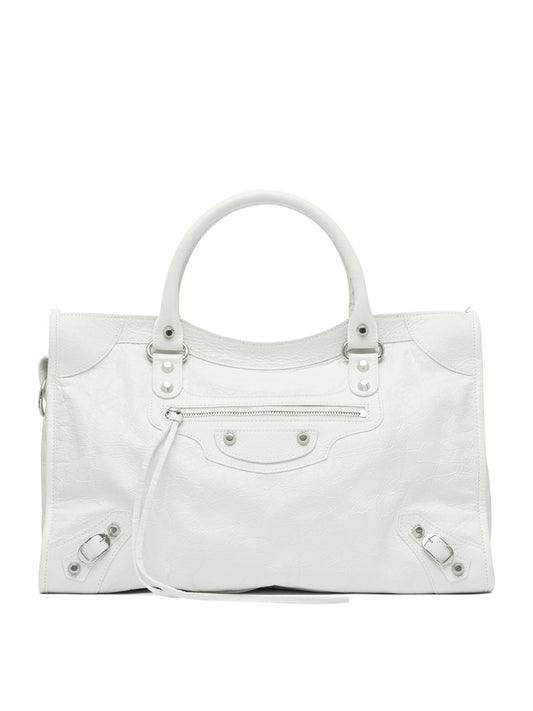 BALENCIAGA Luxe Lamb Leather Shoulder Handbag - Mini