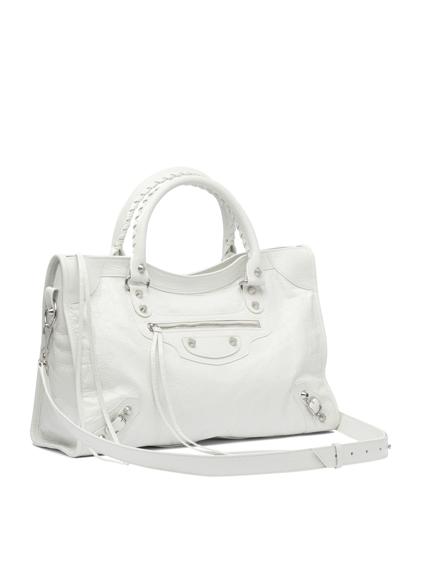 BALENCIAGA Luxe Lamb Leather Shoulder Handbag - Mini