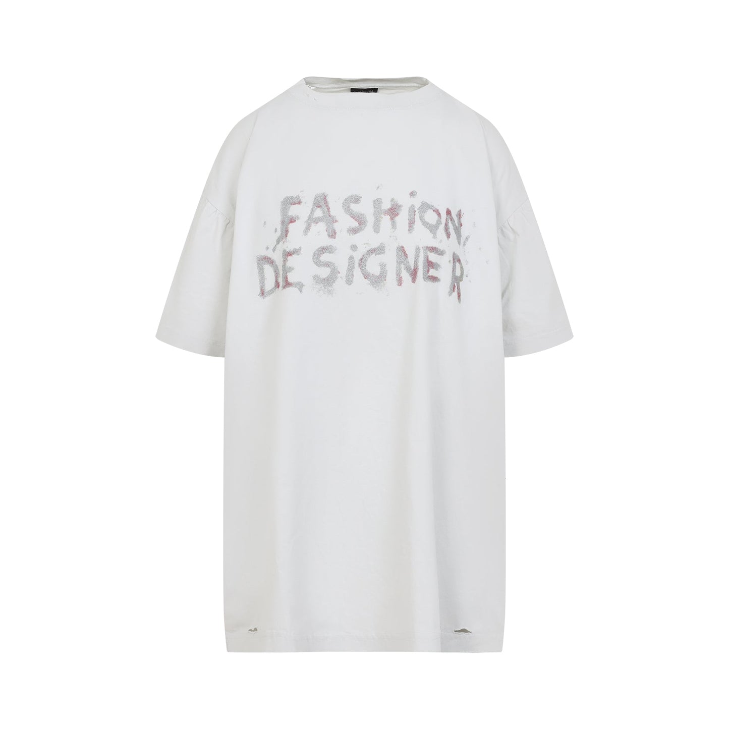 BALENCIAGA Distressed Cotton Short-Sleeve Crewneck T-Shirt - Size US 01