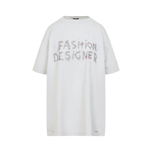 BALENCIAGA Distressed Cotton Short-Sleeve Crewneck T-Shirt - Size US 01