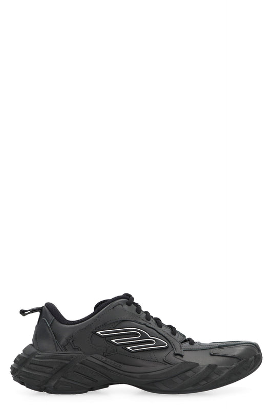 BALENCIAGA Leather and Fabric Low-Top Sneakers for Women