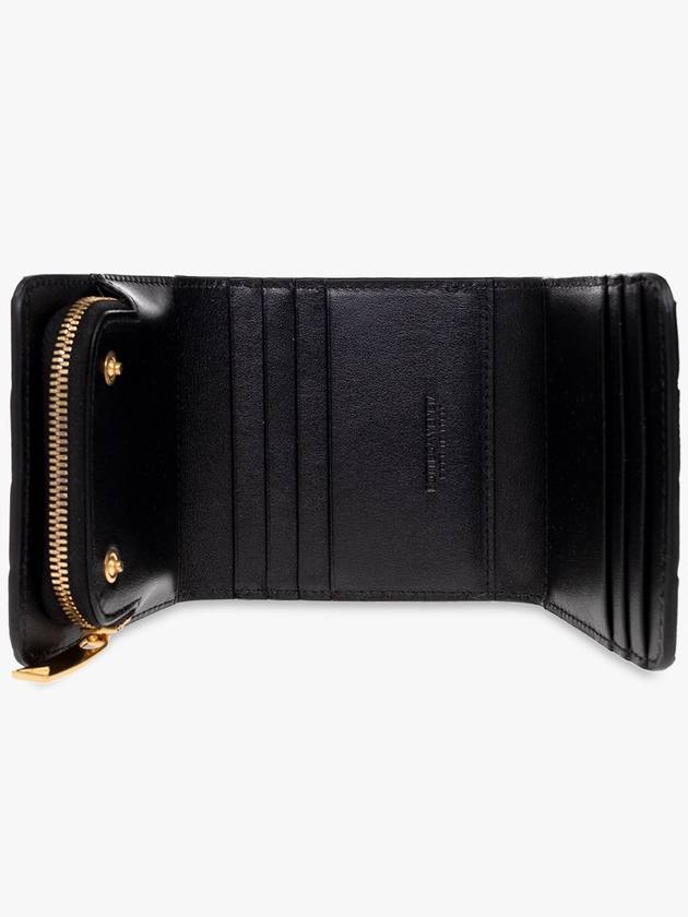 Bottega Veneta Intrecciato Tri-Fold Card Wallet Black