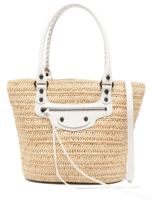 BALENCIAGA Le City Raffia Handbag - 26-34 CM Width