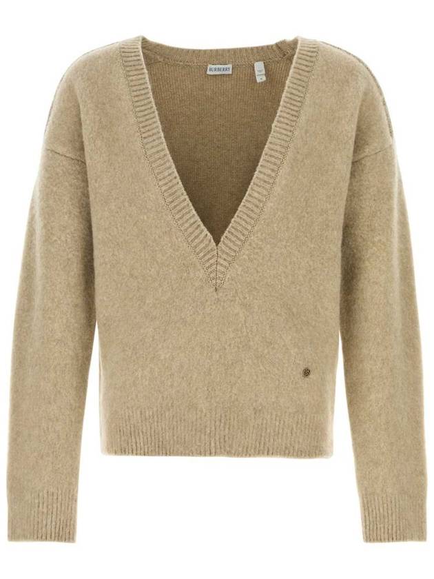 Burberry V-Neck Wool Cashmere Knit Top Linden
