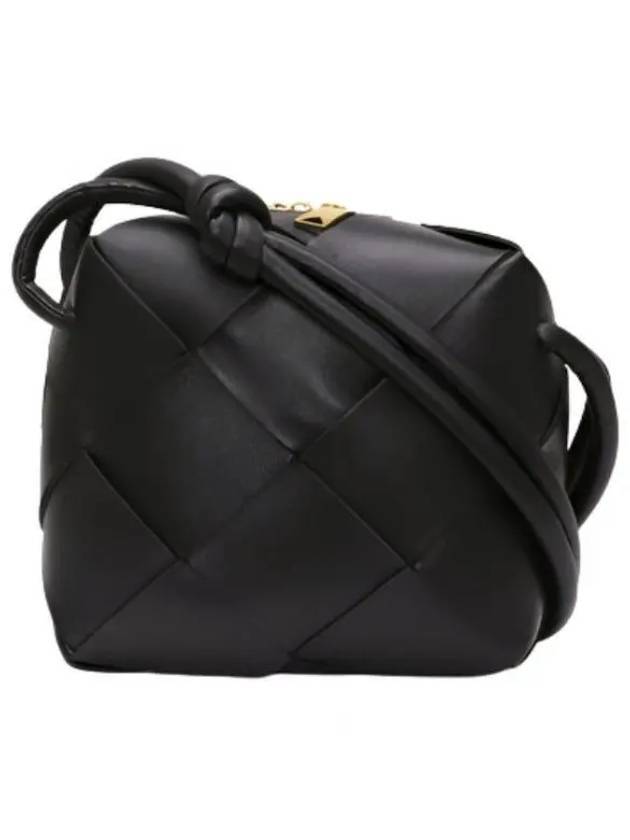 Bottega Veneta Cassette Intrecciato Mini Shoulder Bag Black