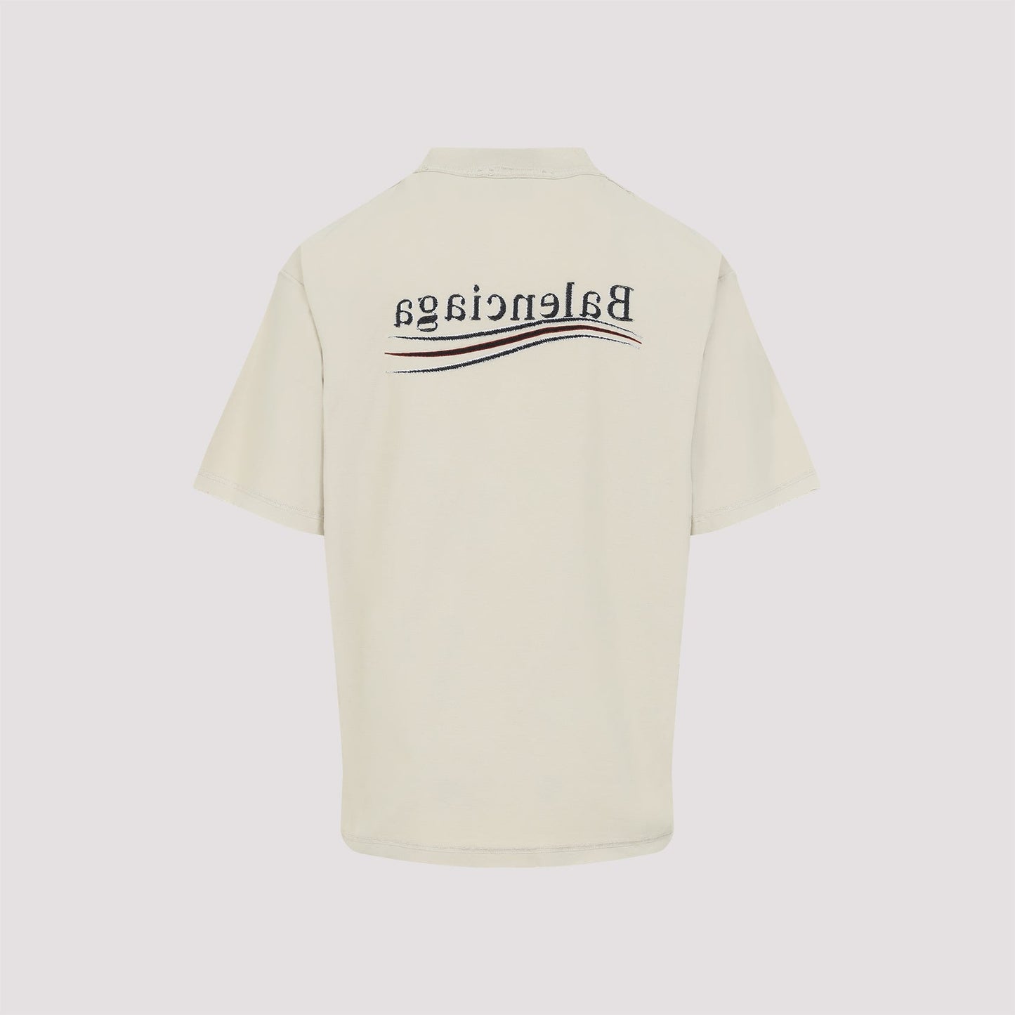 BALENCIAGA Political Campaign T-Shirt with Distressed Details - Men
