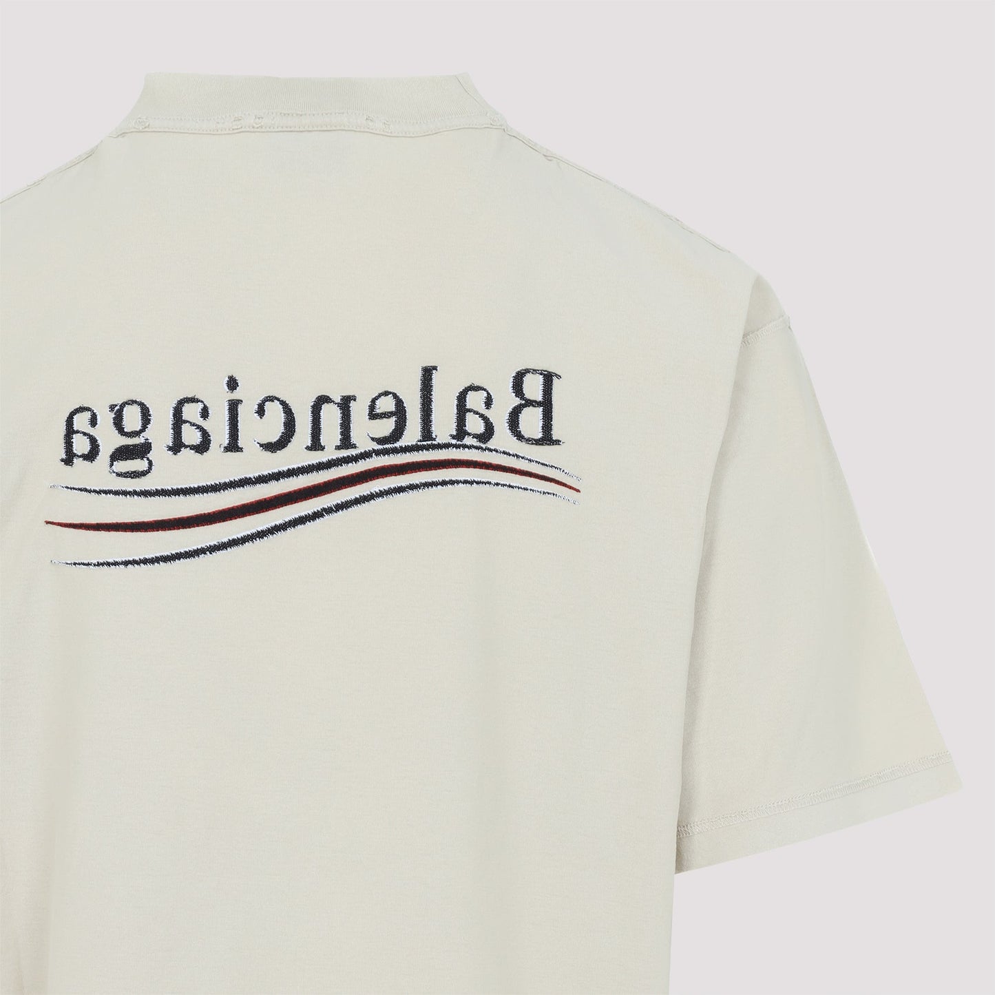 BALENCIAGA Political Campaign T-Shirt with Distressed Details - Men
