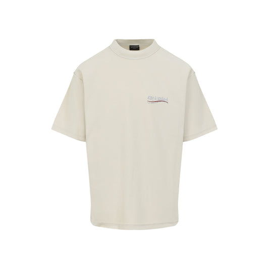 BALENCIAGA Political Campaign T-Shirt with Distressed Details - Men