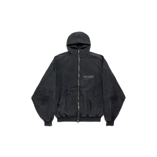 BALENCIAGA Large Zip-Up Hoodie for Men