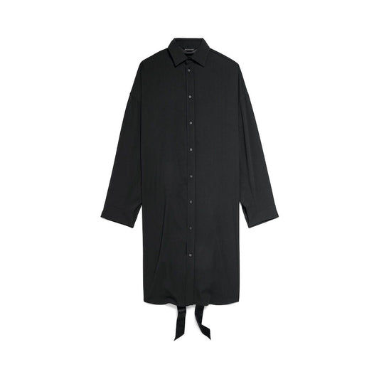 BALENCIAGA Shirt Dress with Intertwined Ribbons