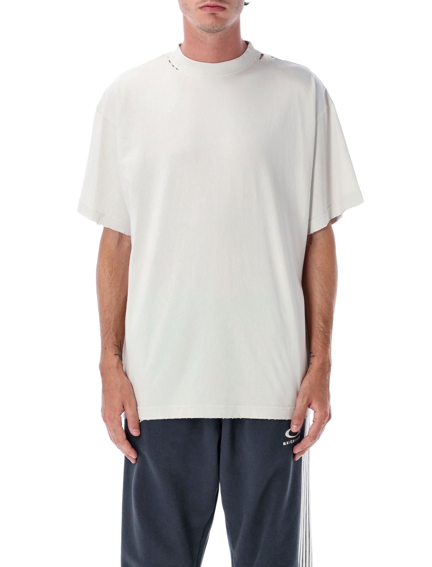 BALENCIAGA Oversized Security Tape Logo T-Shirt - Size 2