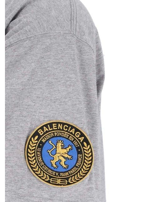 BALENCIAGA Oversized Cotton Crew-Neck T-Shirt - FW25 - Size Guide Included