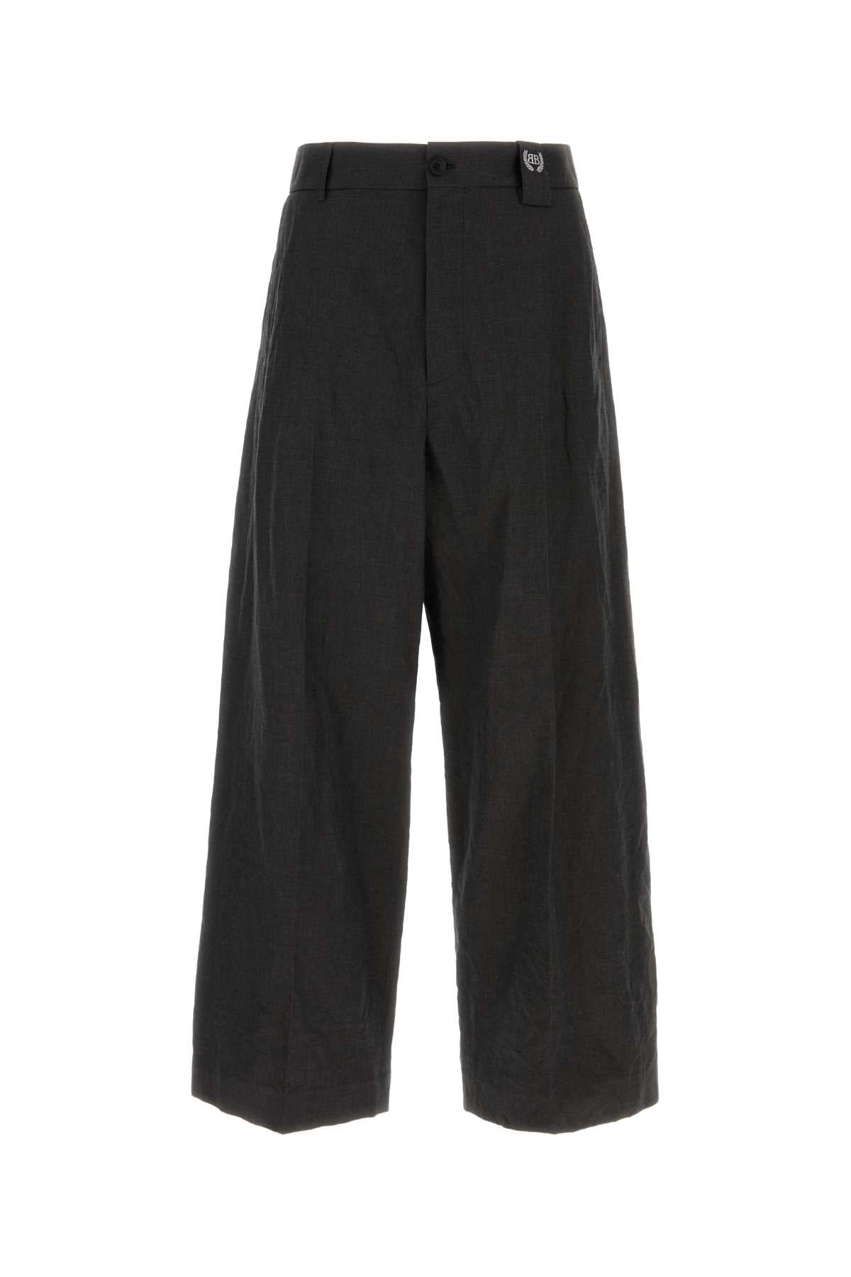 BALENCIAGA Luxe Large Fit Linen Blend Pant