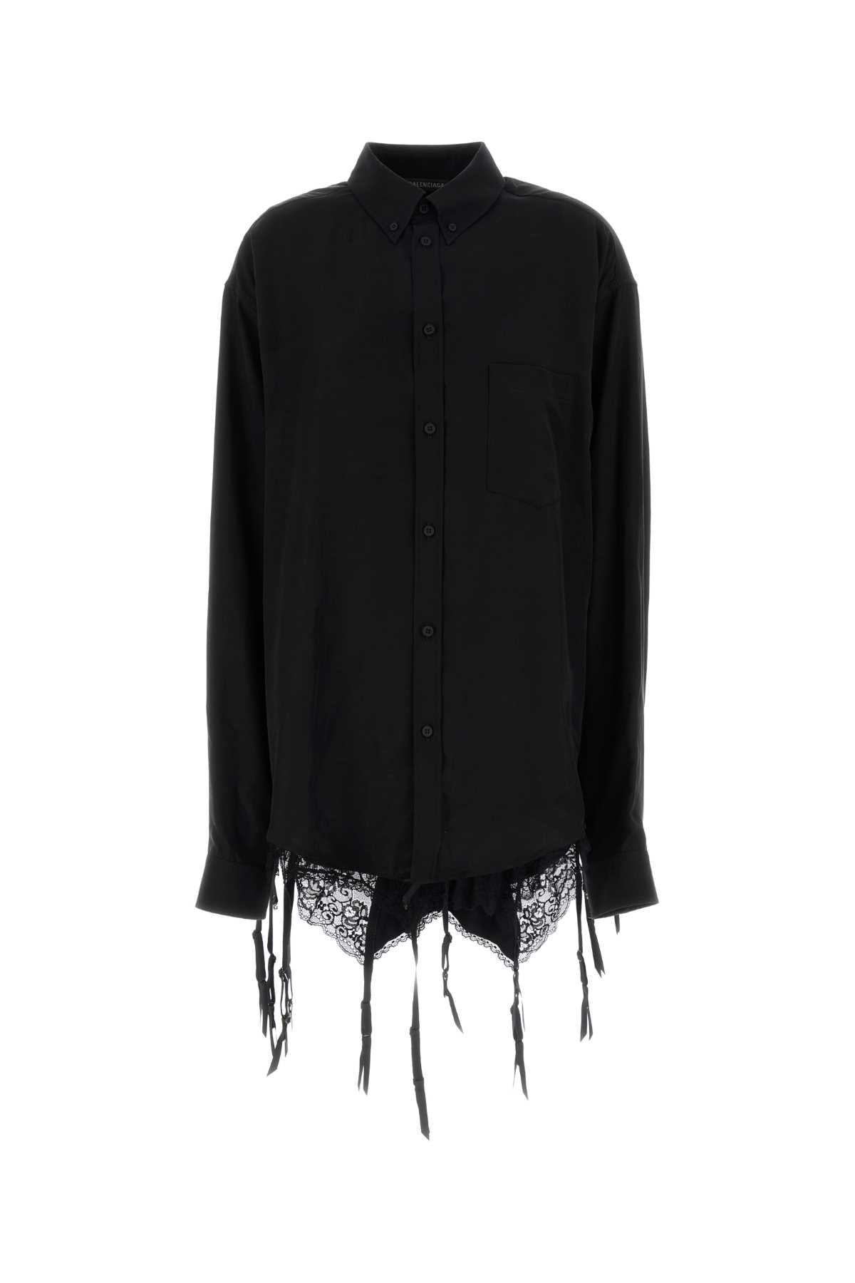 BALENCIAGA Lingerie-Style Mini Shirt