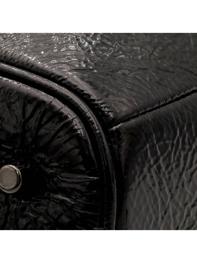 Burberry Beat Check Black Patent Trimming Belt 2WAY