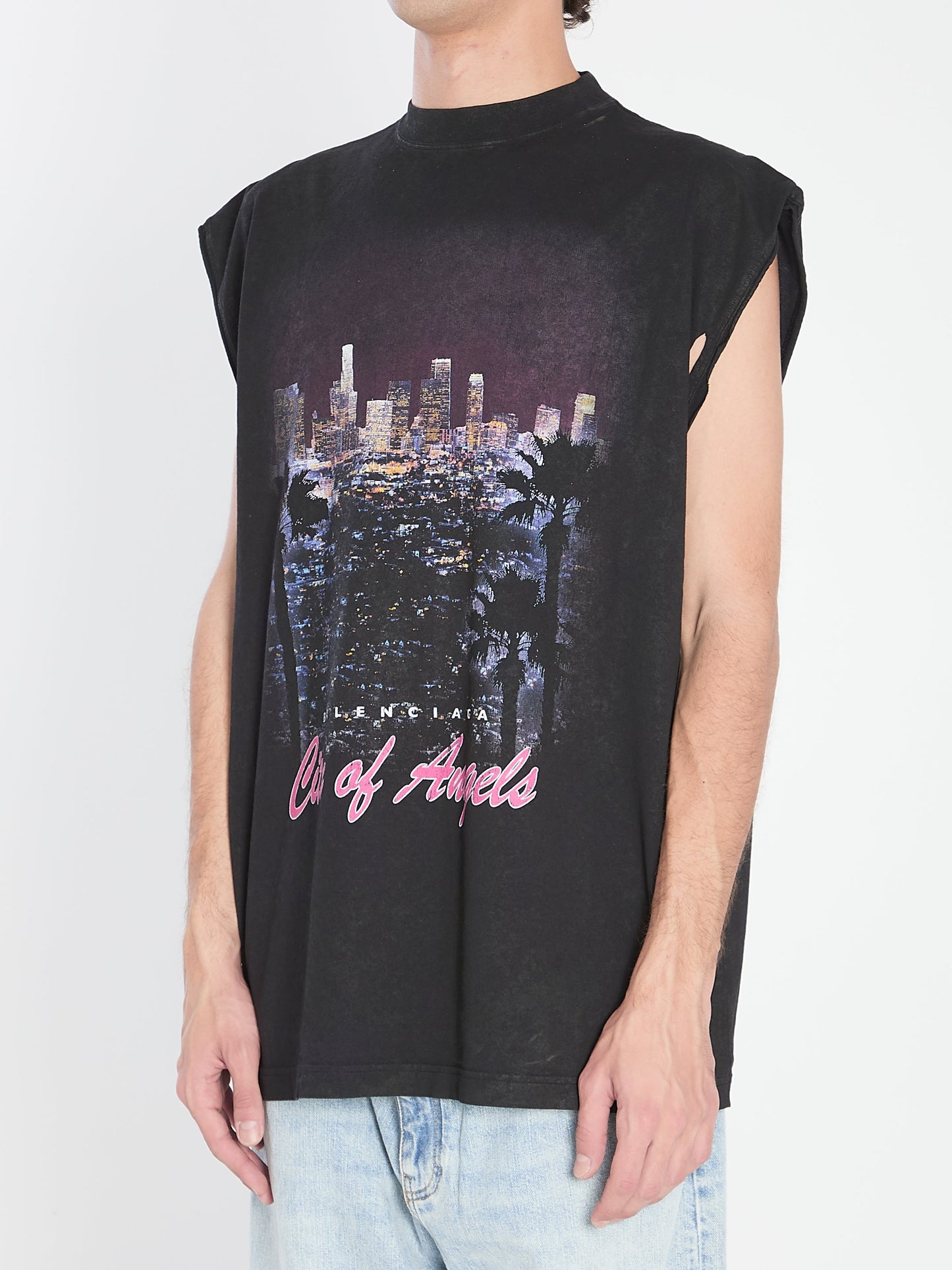 BALENCIAGA City of Angels Oversized Sleeveless T-Shirt - Size 02
