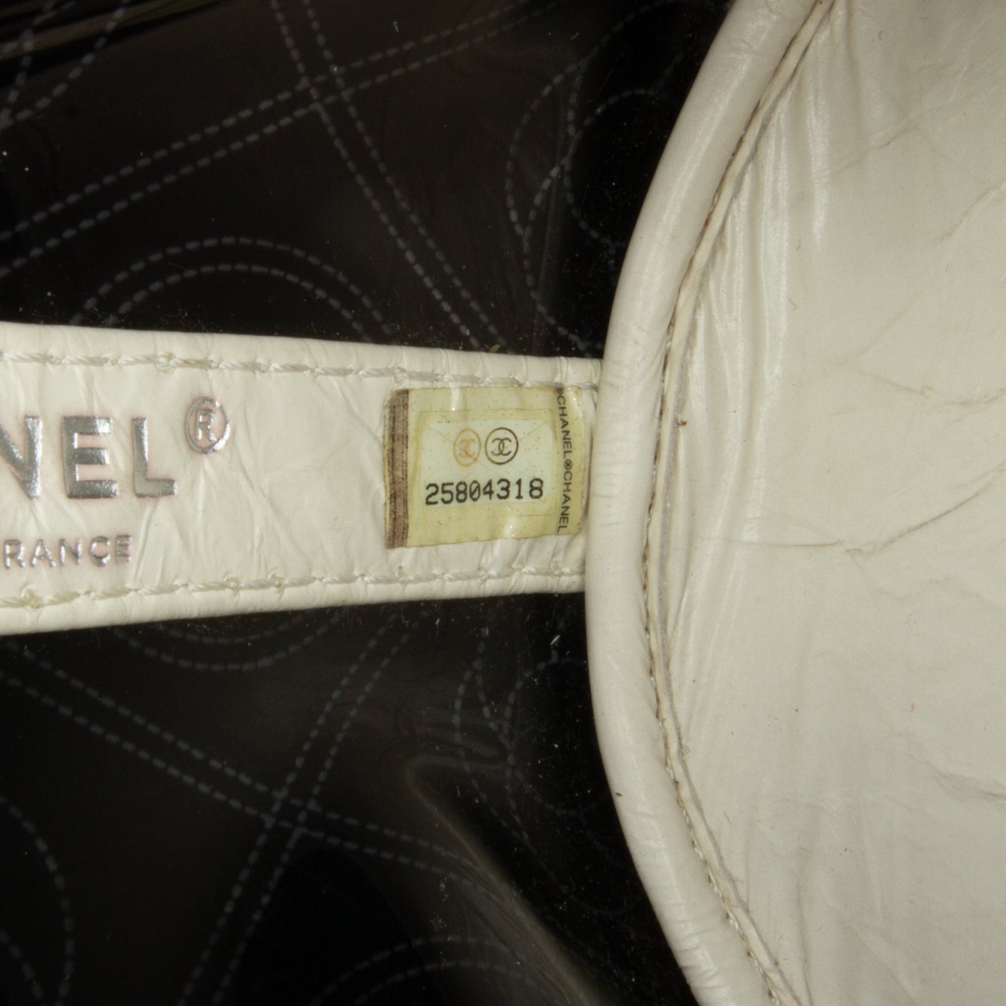 Black Chanel Crumpled Calfskin PVC Camellia Bucket