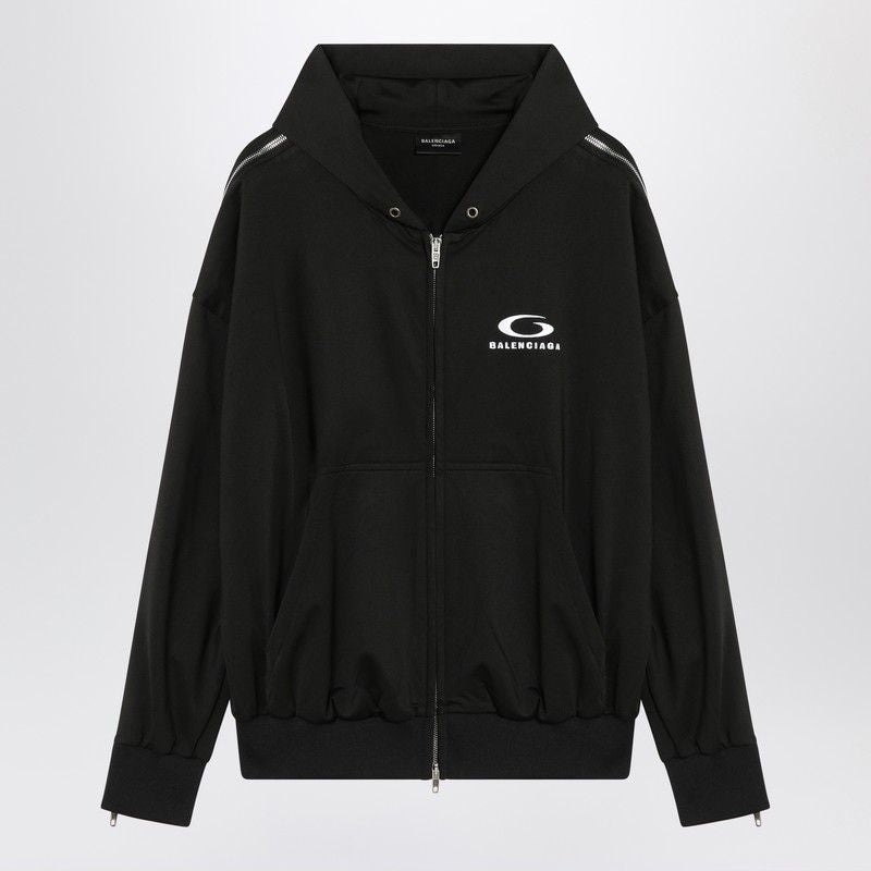 BALENCIAGA Zip-Up Fleece Hoodie for Women