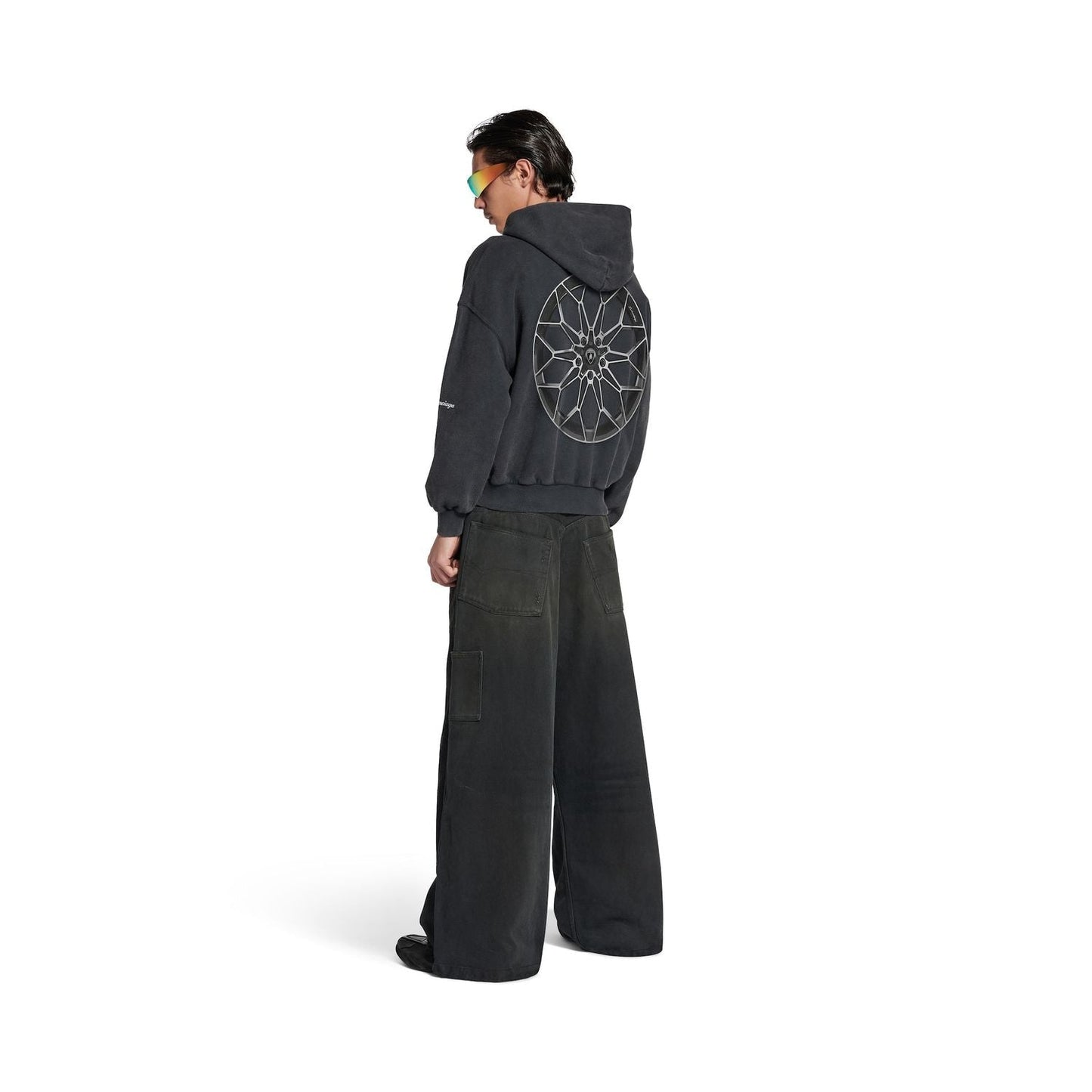 BALENCIAGA Distinctive Ripped Baggy Pants for Men