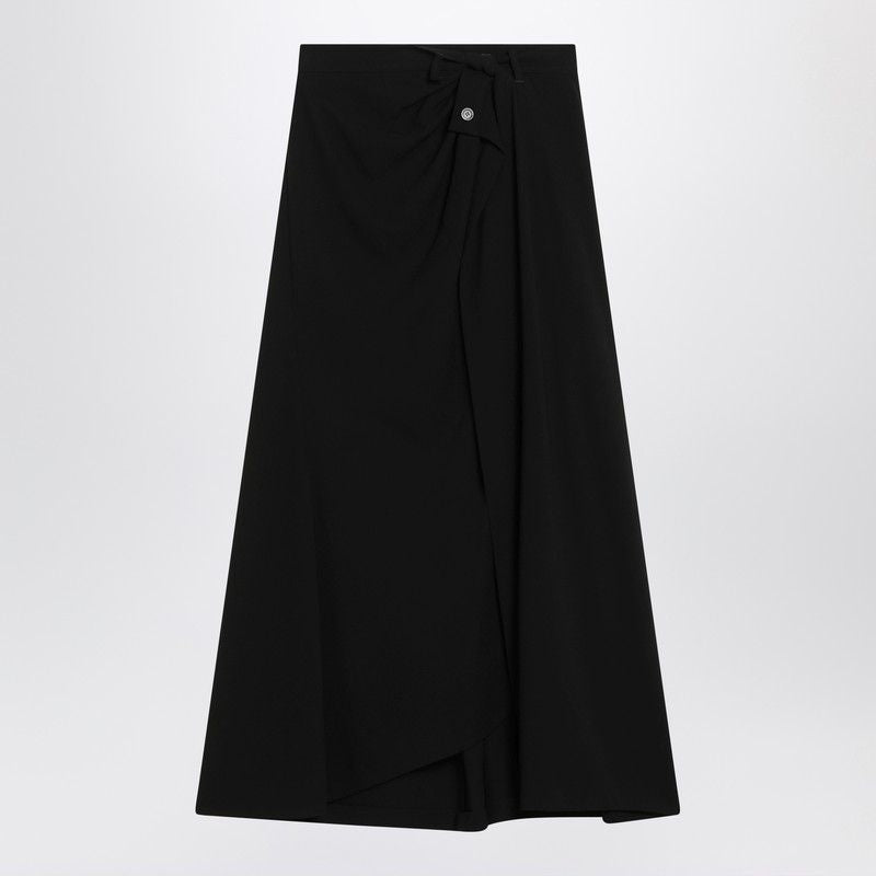 BALENCIAGA Draped Mini Skirt with Twisted Design and Side Zip Closure