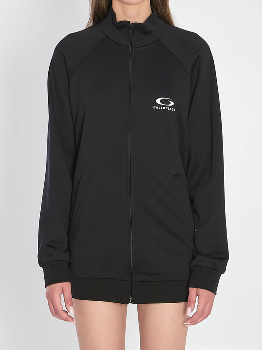 BALENCIAGA Slim Fit Tracksuit Dress with Cut-Out (Size 36 FR)