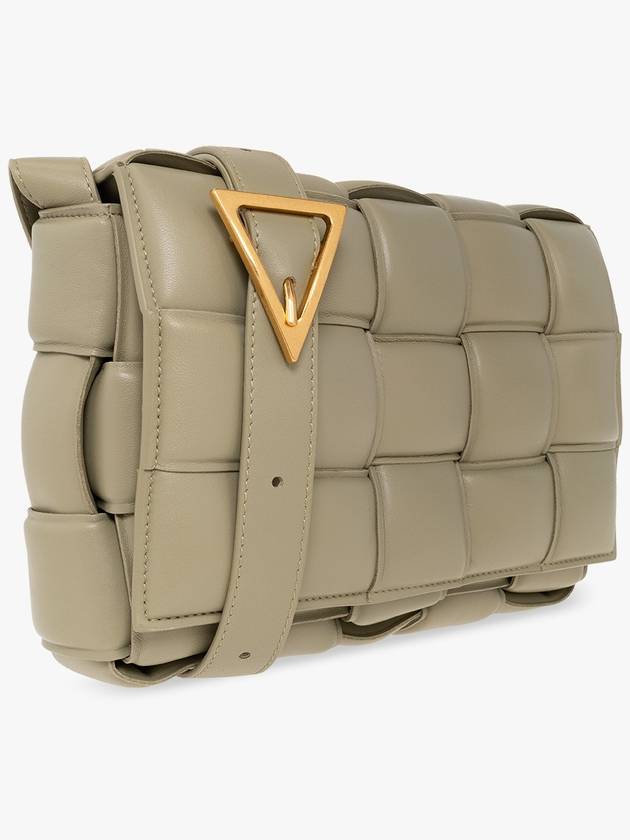 Bottega Veneta Gold Padded Cassette Cross Bag Travertine