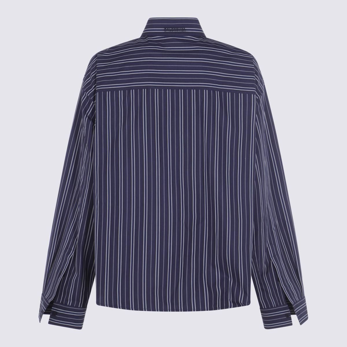 BALENCIAGA Striped Cotton Shirt with Asymmetrical Design for Women
