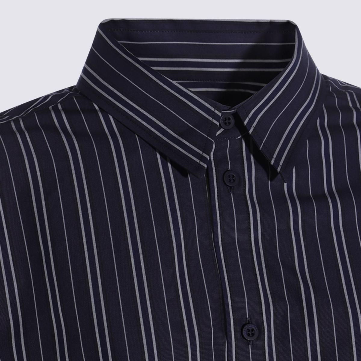 BALENCIAGA Striped Cotton Shirt with Asymmetrical Design for Women